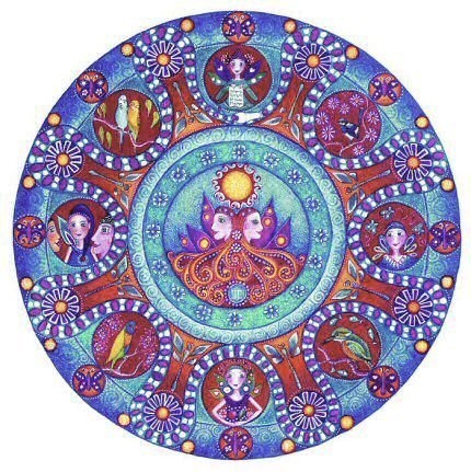Gemini Mandala Art Print Gemini Mandala Art Print