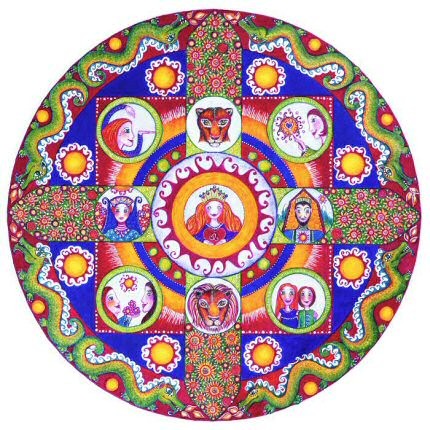 Leo Mandala Art Print Leo Mandala Art Print