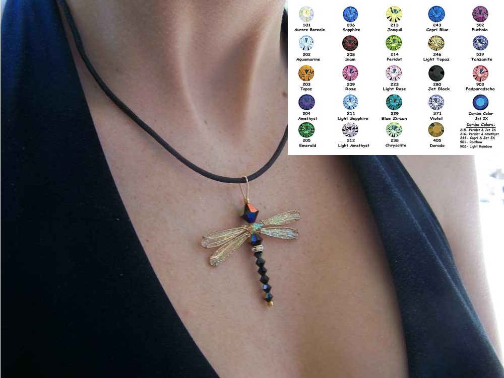 Dazzleflyz Dragonfly Necklace on Leather